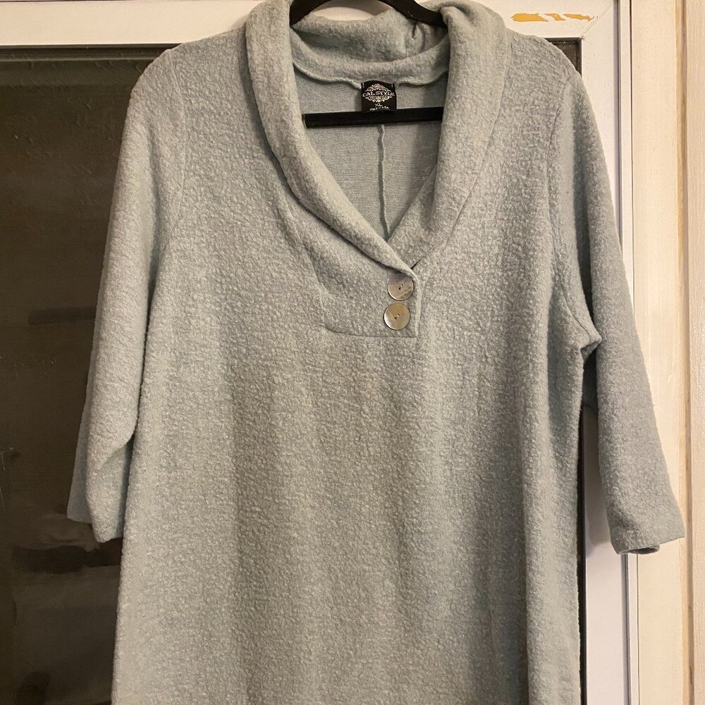 Cal Style Three Quarter Sleeve Fleece Top - Women's - XL - Super Soft